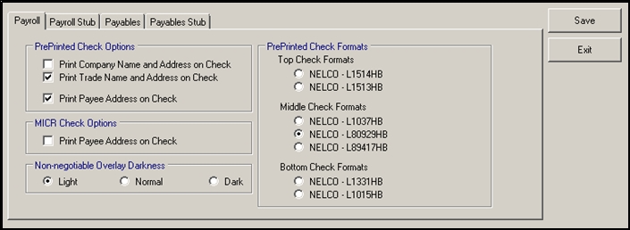 Payroll Tab 2019